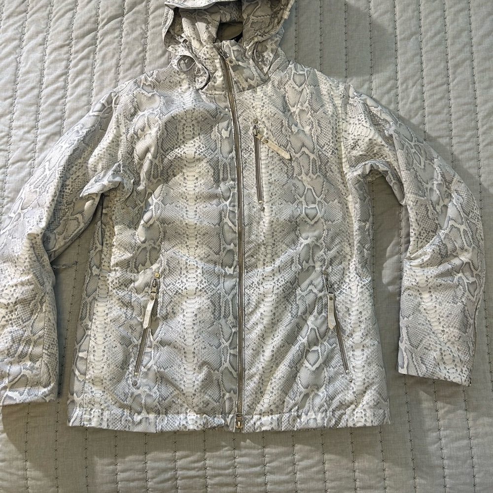 Descente Women's Gray Snake Print Ski Jacket